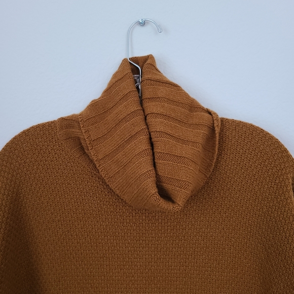 Madewell Foldover Turtleneck Sweater Dress Wool Blend Sz Small - Picture 5 of 7